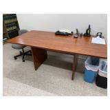 Contemporary Cherry Veneer Conference Table