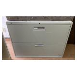 Vintage Hon Two-Drawer Lateral File Cabinet