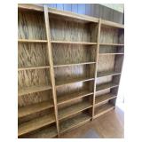 Vintage Oak Institutional Bookcase