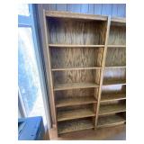 Vintage Oak Institutional Bookcase