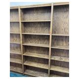 Vintage Oak Institutional Bookcase