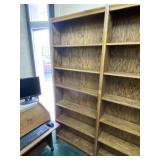 Vintage Oak Institutional Bookcase