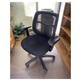Black Mesh Office Chair with Adjustable Arms