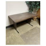 Mid-Century Commercial Office Desk, Metal Base