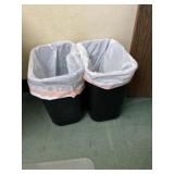 2 Plastic Trash Bins
