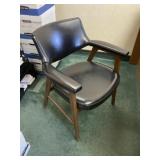 Mid-Century Modern Vinyl Armchair