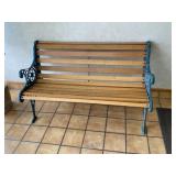 Cast Iron and Wood Garden Bench