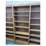 Vintage Oak Institutional Bookcase