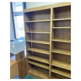 Vintage Oak Institutional Bookcase