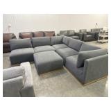 Henredon 6-Piece Modular Sectional in Gray Fabric