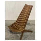 Melino Modern Teak Wood Folding Stick Chair