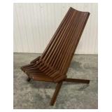 Melino Modern Teak Wood Folding Stick Chair