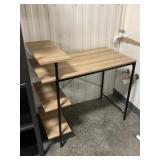 Modern Multi-Tier Desk with Cascading Side Shelves