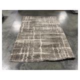Modern Abstract Geometric Shag Area Rug 5x7