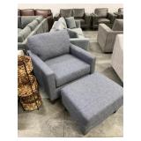 Flexsteel Club Chair and Ottoman