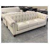 Chesterfield Leather Sofa with Nailhead Trim