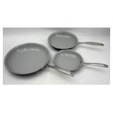 3-Pc Tramontina Ceramic Nonstick Fry Pan Set