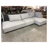 Modern Double Chaise 3-Piece Sectional Grey