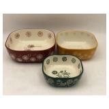 Contemporary Ceramic Serving Bowls, Set of Three