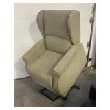 Electric Power Lift Recliner in Sage Linen Blend