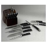 Professional 16-Piece Knife Set with Wood Block