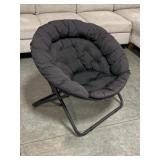 Urban Lounge Oversized Folding Saucer Chair Black