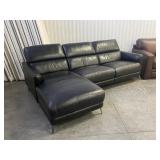 Modern Leather Sectional with Power Recliner