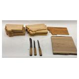 Wooden Montana Shaped Boards with Knives
