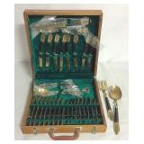 31 pc flatware set & wood case
