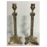 Pair Of Candlesticks W/silver Proof Marks