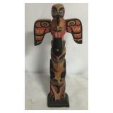 Alaskan Hand Carved Wood Totem Pole