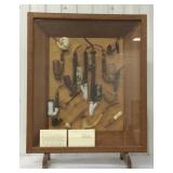 Rare Pipe Collection In Wood & Glass Case