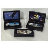 3 collector Eagle folding knives