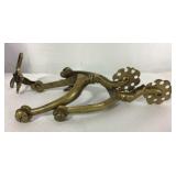 Pair of brass spurs