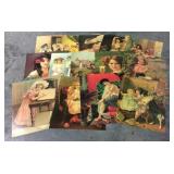 Set of 14 vintage German prints
