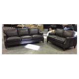 Top grain leather sofa & loveseat set