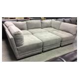 6 pc fabric modular sectional sofa