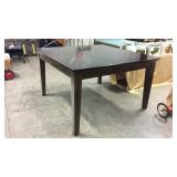 Wood table with roll out leaf