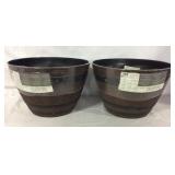 2 Southern Patio plastic planters