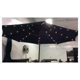 Sunbrella lighted auto tilt aluminum umbrella