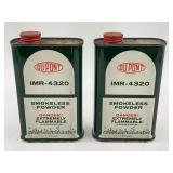 Two Cans of DuPont IMR-4320 Smokeless Powder