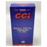 CCI Small Pistol Primers - 1000 Count, No. 500