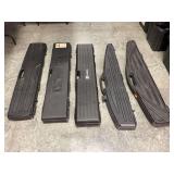 Lot of 5 Hard Gun Cases - Bushmaster, Doskocil, and Others