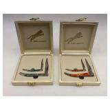 Set of 2 S&D Leopard Pocket Knives in Boxes