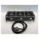 Commercial Gas Stove Cooktop with Three Burners