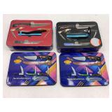 Leopard Handcrafted Knives Sets with Flashlights