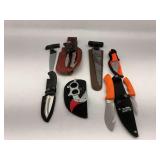 Lot of Hunting and Utility Knives, Saw and Outdoor Life Multi-Tool