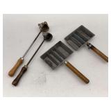 Lot of Two Lead Ladles and Two Ingot Molds