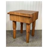 Maple Butcher Block Table Turned Legs