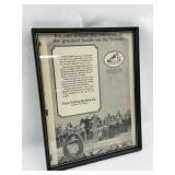 Framed Victor Talking Machine Co. Advertising Print